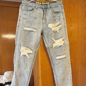 DREW Distressed Blue Jeans